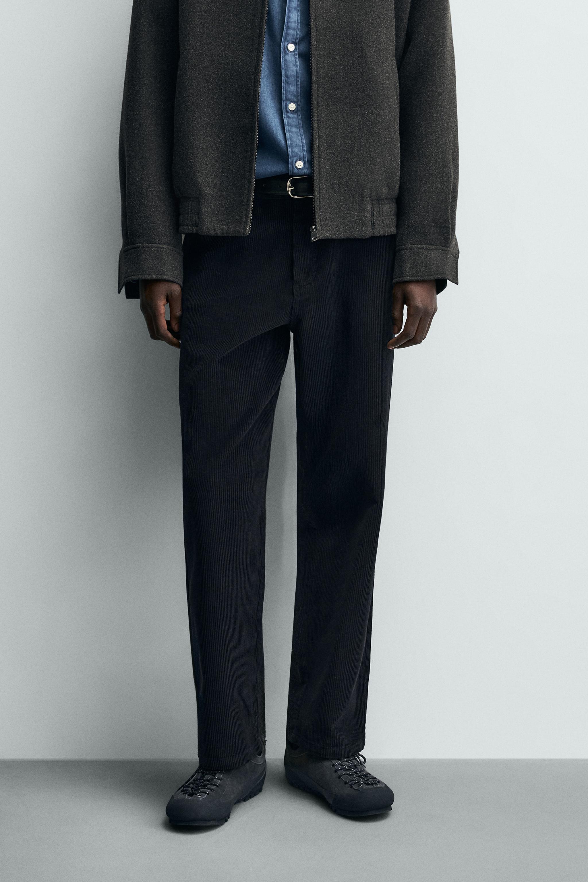 PANTALON STRAIGHT FIT EN VELOURS CÔTELÉ